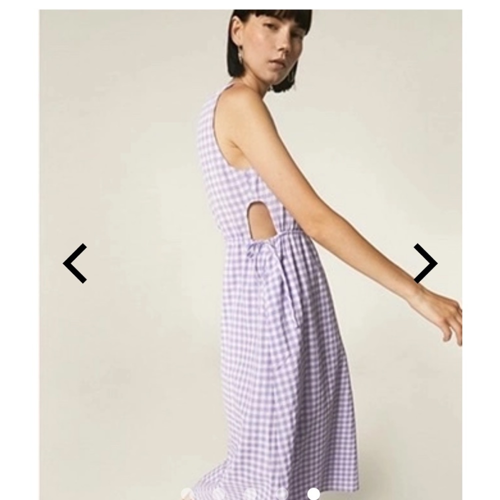 Compania Fantastica Purple Gingham Sleeveless Dress